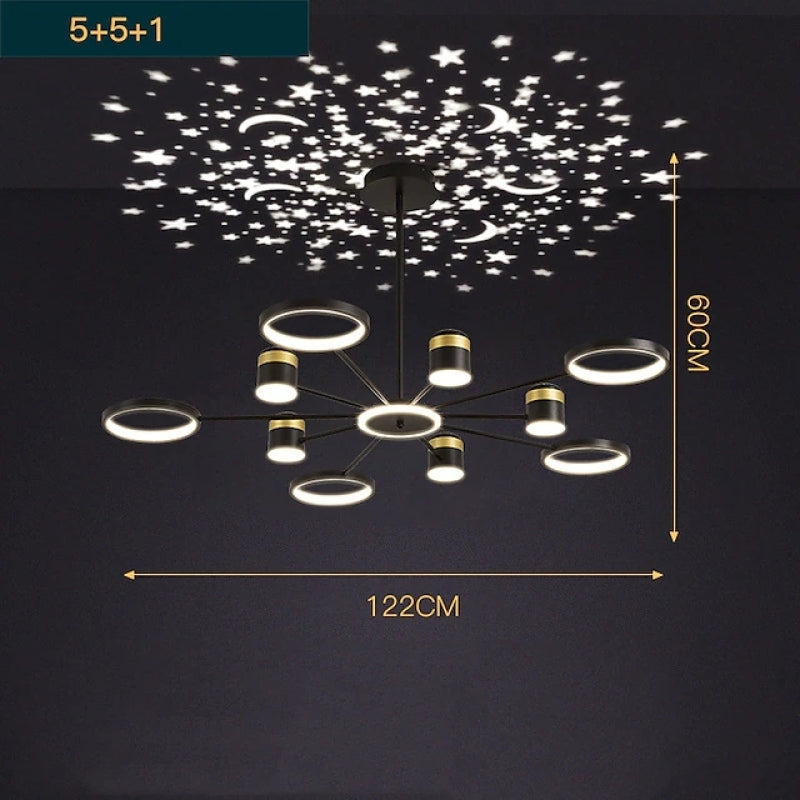 Arisha Moderna Minimalista Metal Lámpara Colgante Negra/Oro