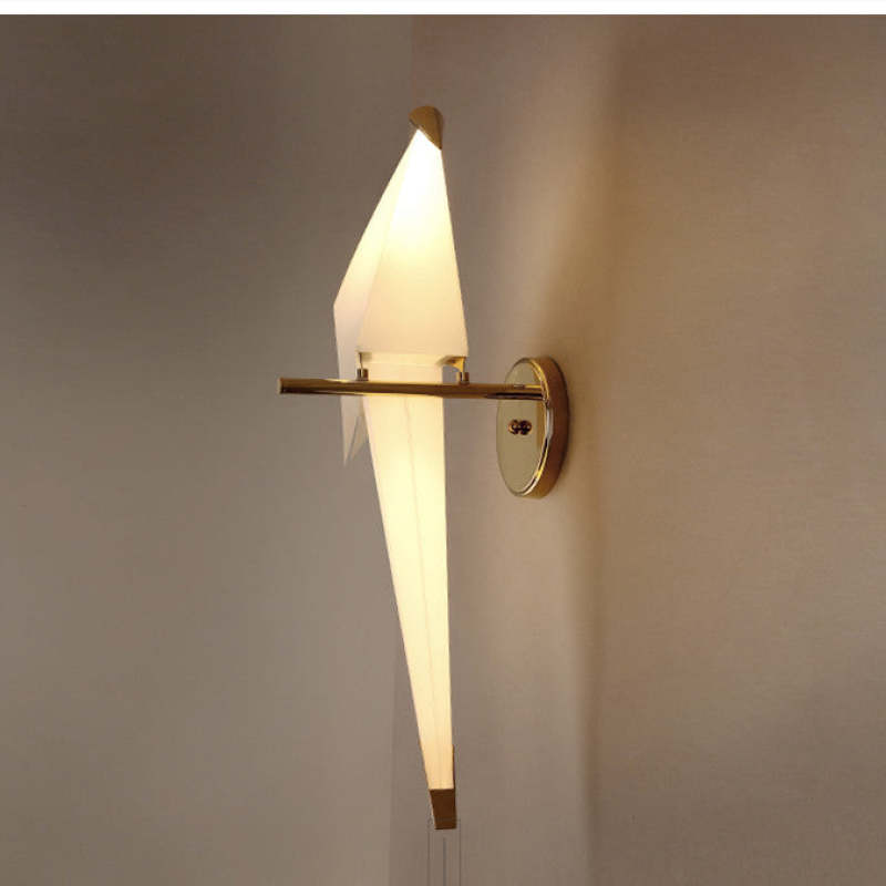 Arisha Art Déco Pájaro Metal/Acrílico LED Aplique de Pared Blanco