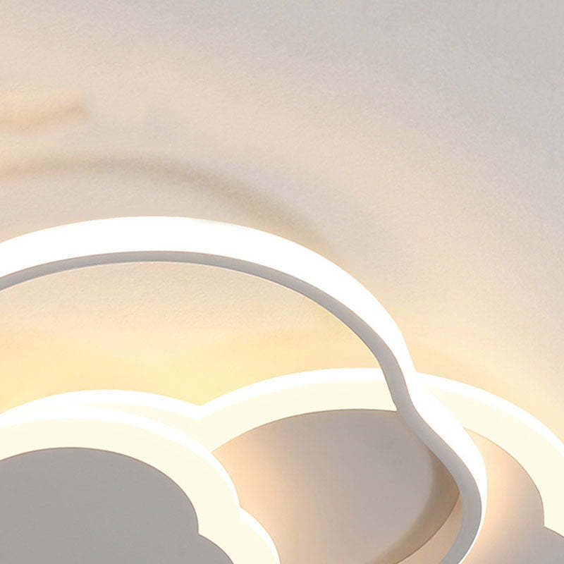 Arisha Diseño Nube Metal/Acrílico Lámpara de Techo Blanca/Rosa