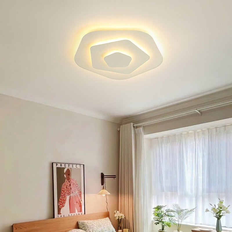 Arisha Lámpara de Techo Modern Nordic Flush Mount Blanco Acrílico/Metal Salón