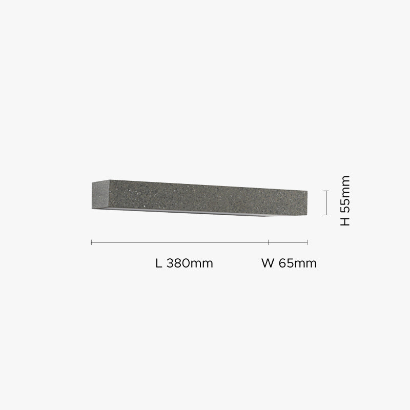 Edge Moderno Rectangular Metal/Acrílico LED Aplique de Pared Exterior Negro/Blanco