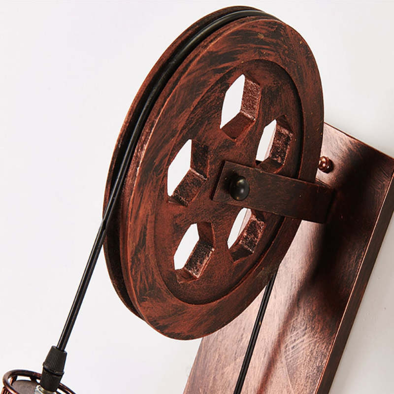 Silva Vintage Industrial LED Aplique de Pared Bronce/Negra