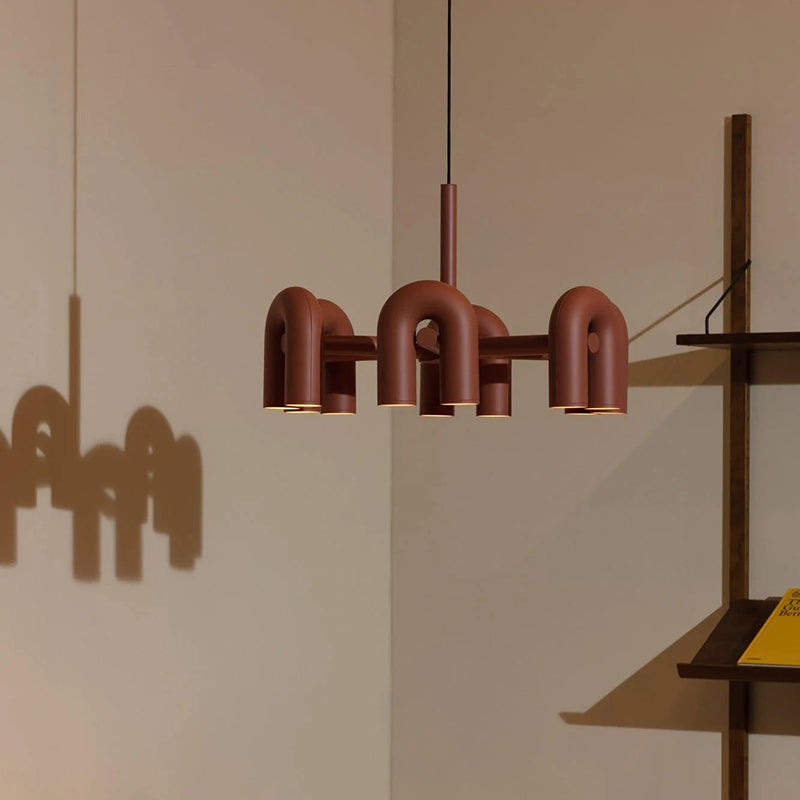 Arisha Nórdica Diseño Modernas Nórdica Diseño Metal Lámpara Colgante Negro/Gris/Naranja