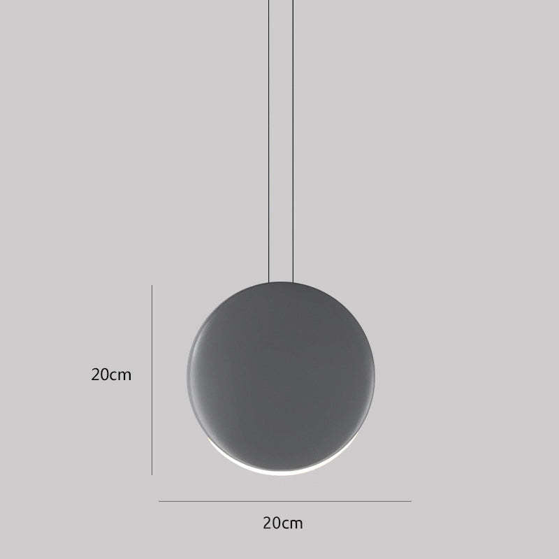 Arisha Minimalista Orbicular Metal Lámpara Colgante Blanca