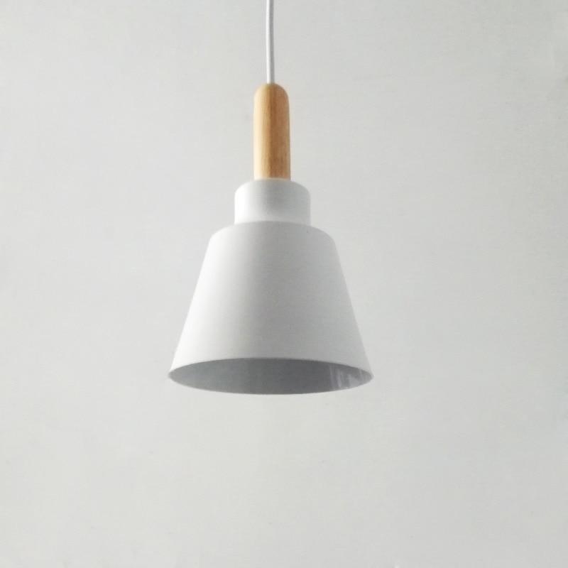 Arisha Minimalista Cónica Metal/Madera Lámpara Colgante Negra/Blanca