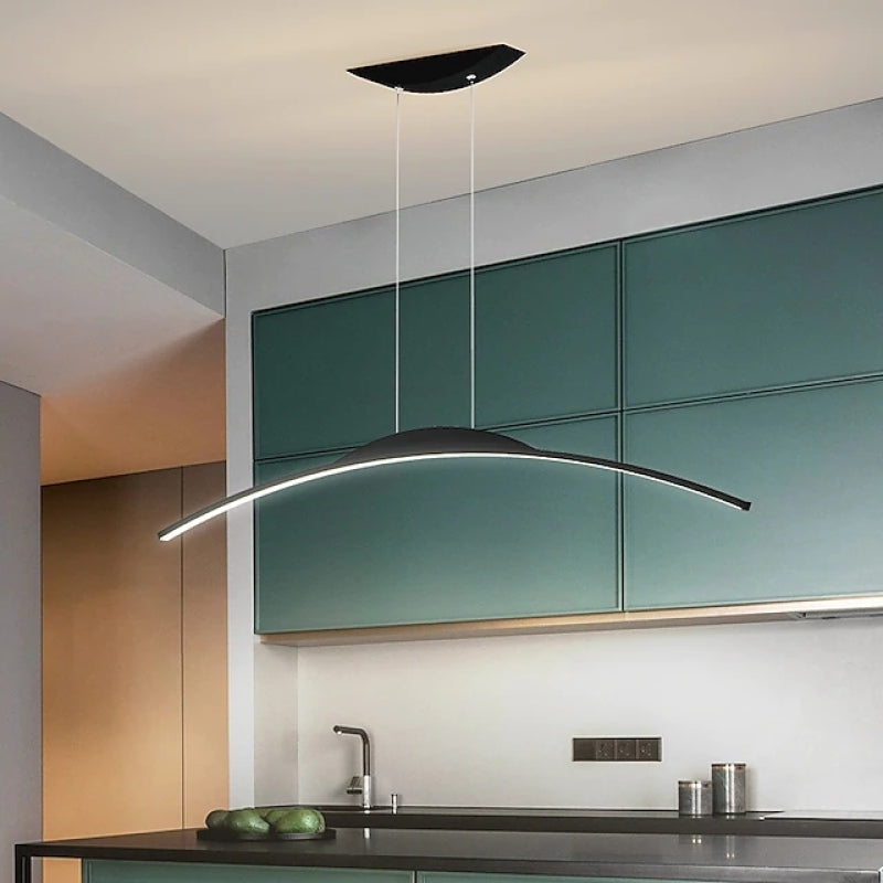 Arisha Minimalista Lineal Metal Lámpara Colgante Negra/Dorada