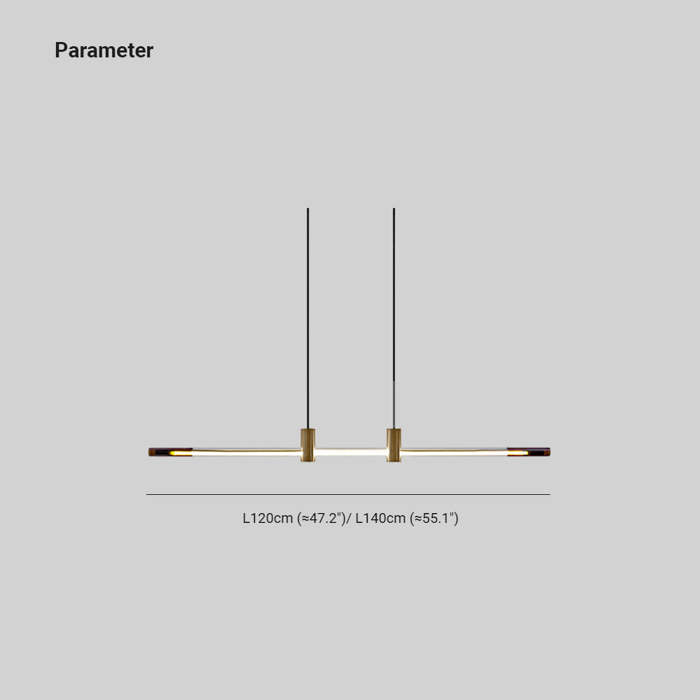 Arisha Moderna Minimalista Metal/Acrílico Lineal Lámpara Colgante Dorada