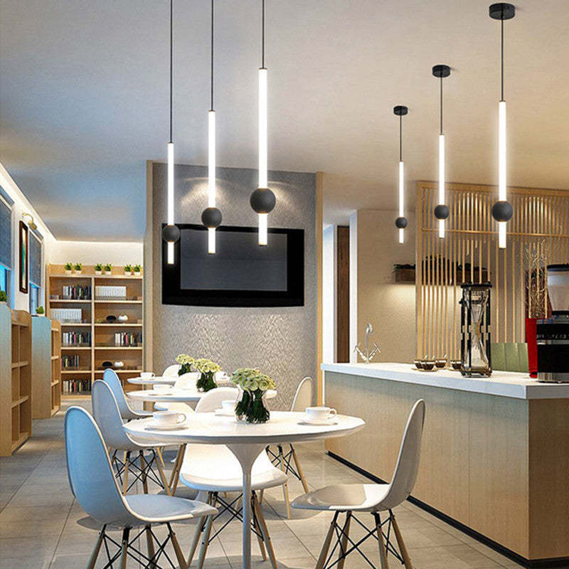 Arisha Minimalista Lineal Lámpara Colgante Negra/Blanca