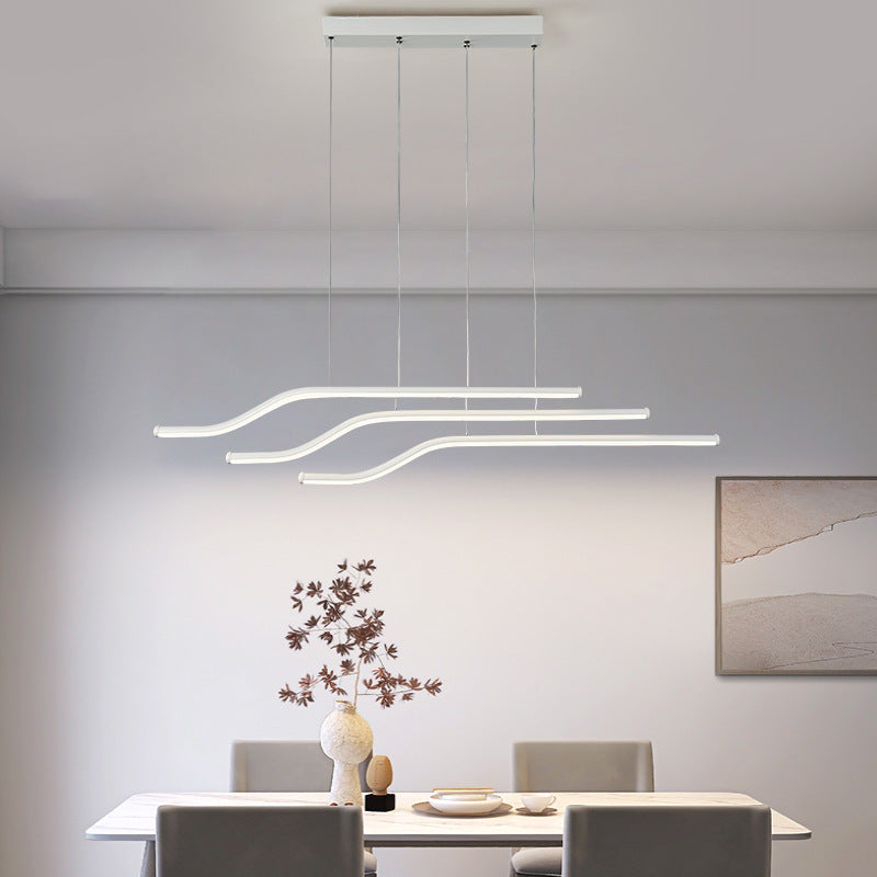 Arisha Minimalista Lineal Metal Lámpara Colgante Blanca/Negra
