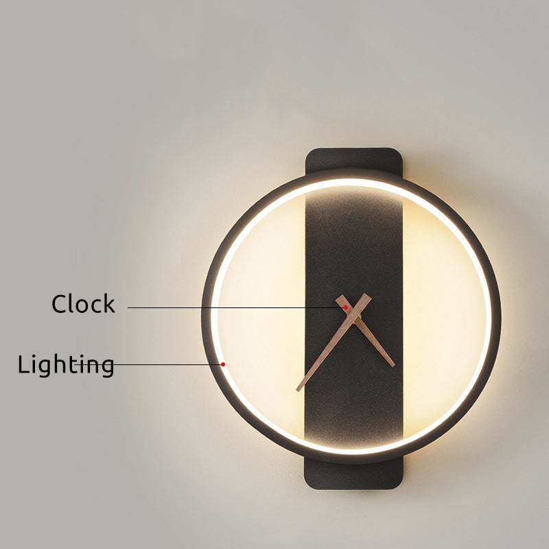 Nordic Decorativo Reloj Metal Aplique de Pared Dorado/Negro