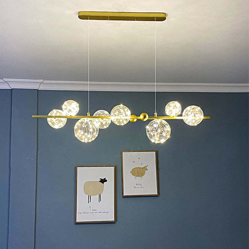 Valentina Círculo Redondo Candelabro/Lámpara Colgante Dorada