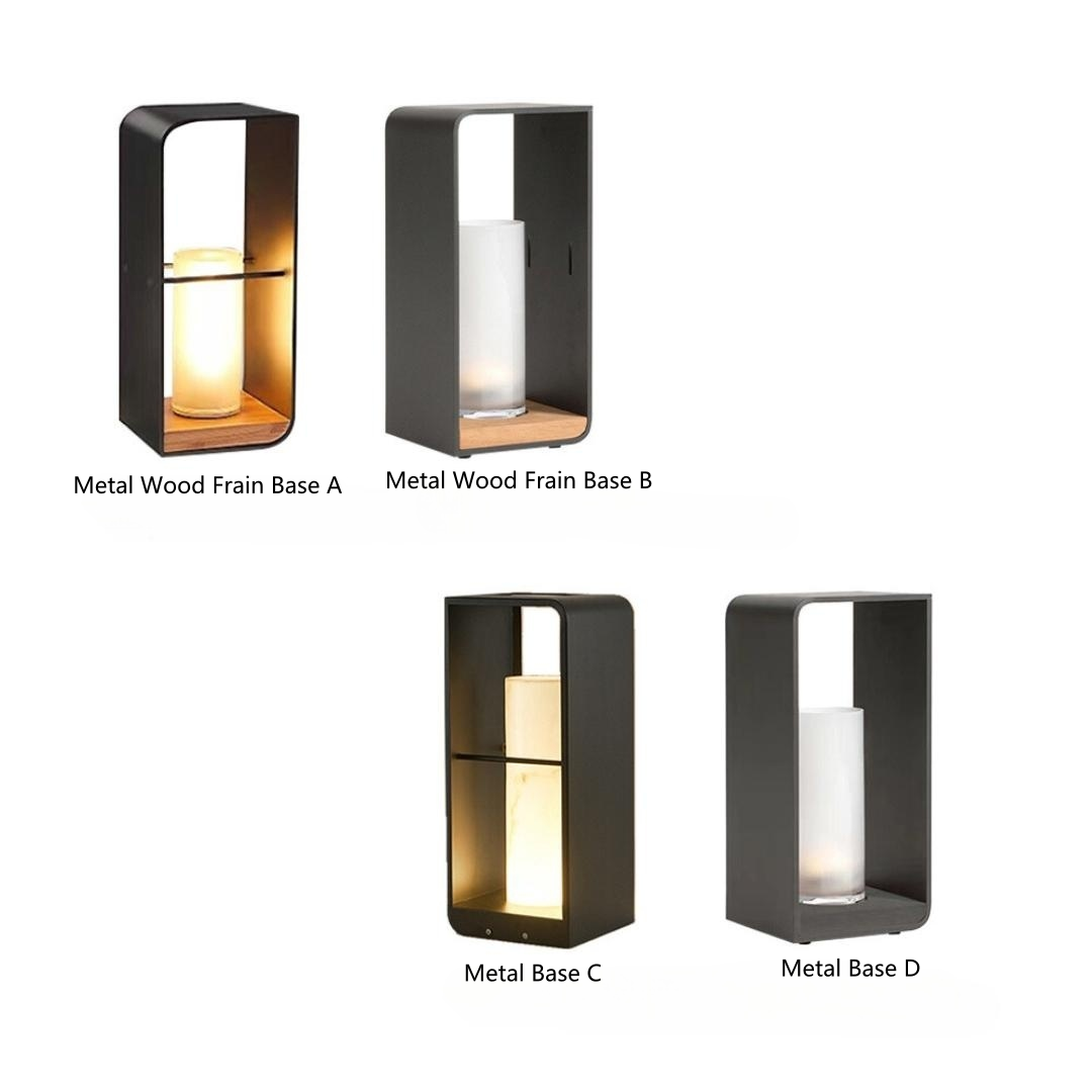Ray Minimalista Rectangular Metal Lámpara De Pie Exterior Patio