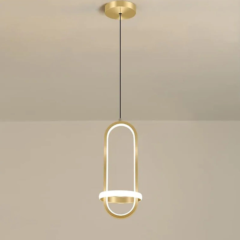 Arisha Moderna Minimalista Metal Lámparas Colgante Negra/Ora