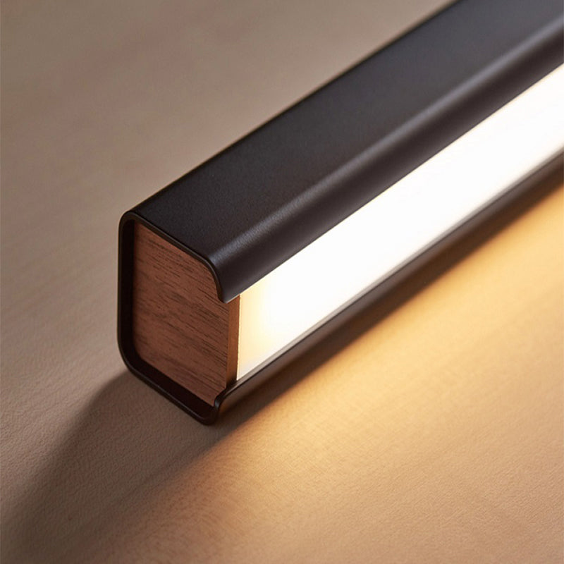 Arisha Minimalista lineal Metal/Madera Lámparas Colgantes Negra/Blanca