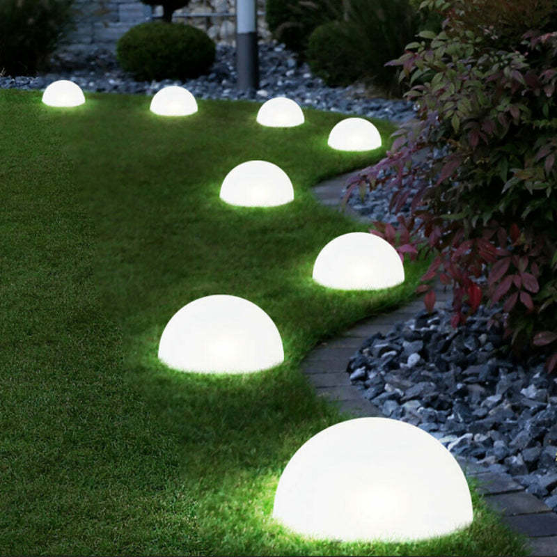 Avi Moderna MInimalista Semicircular Acrílico LED Lámpara de Pie Exterior Blanca