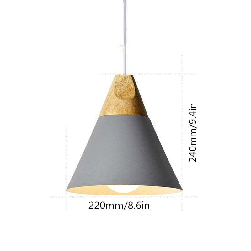 Valentina Moderna Madera/Metal Lámpara Colgante