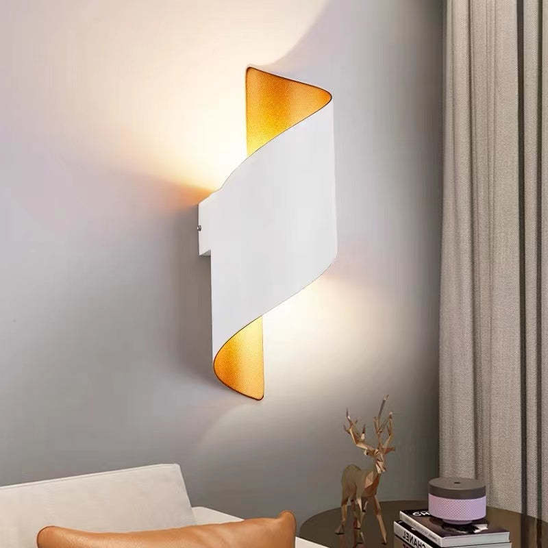 Ray Moderno Diseño Metal/Acrílico LED Aplique de Pared Blanco/Negro/Dorado