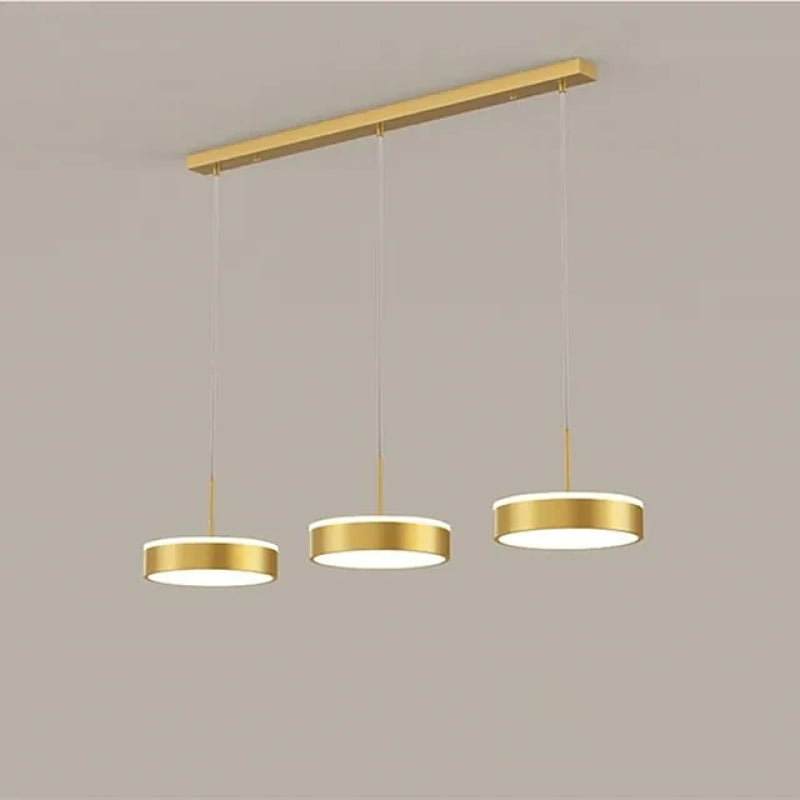 Arisha Simple Círcula Metal/Acrílico Lámpara Colgante Negra/Oro