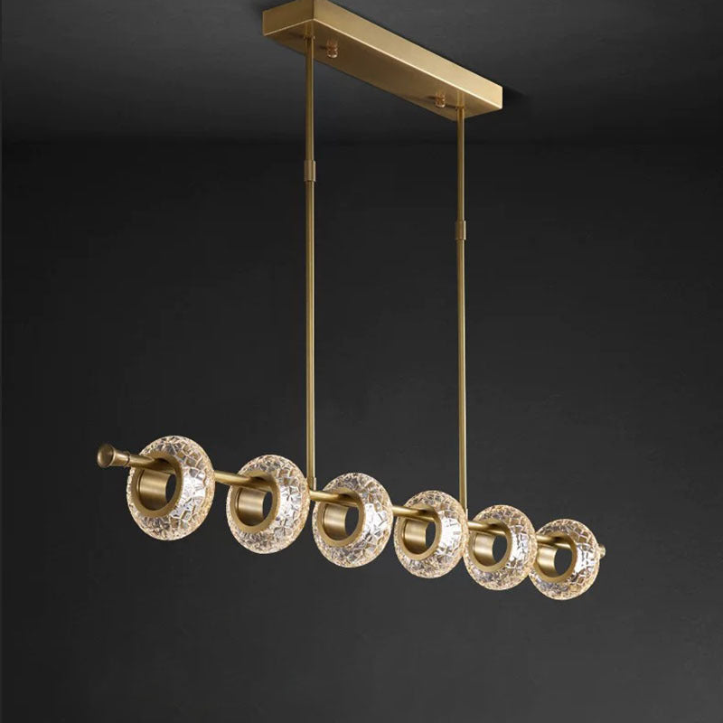 Kristy Lujo Multiple Metal/Acrílico Lámpara Colgante Dorada