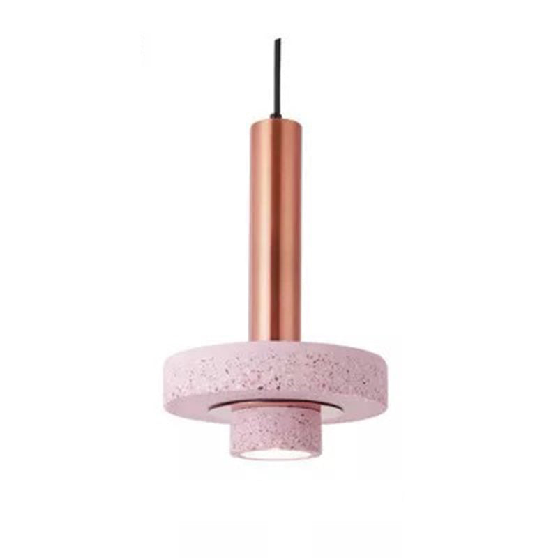 Arisha Moderna LED Redonda Metal/Piedra Lámpara Colgante Dorada