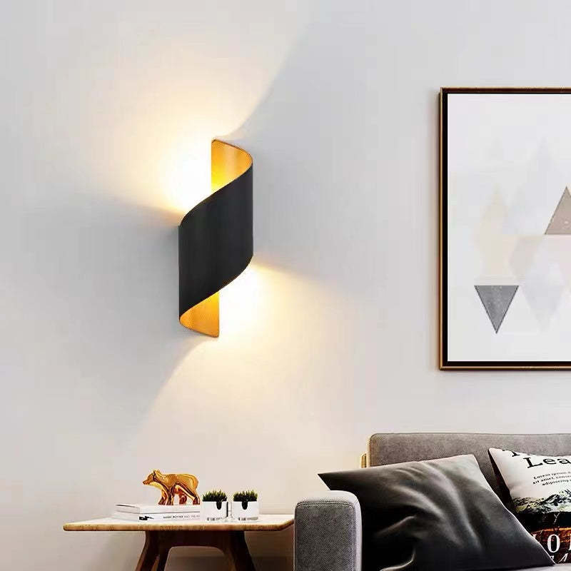 Ray Moderno Diseño Metal/Acrílico LED Aplique de Pared Blanco/Negro/Dorado