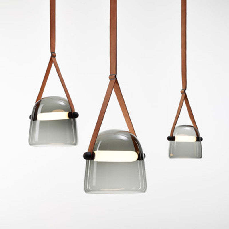 Nordic Moderna Polígono Vidrio/Metal Lámpara Colgante Gris/Blanca
