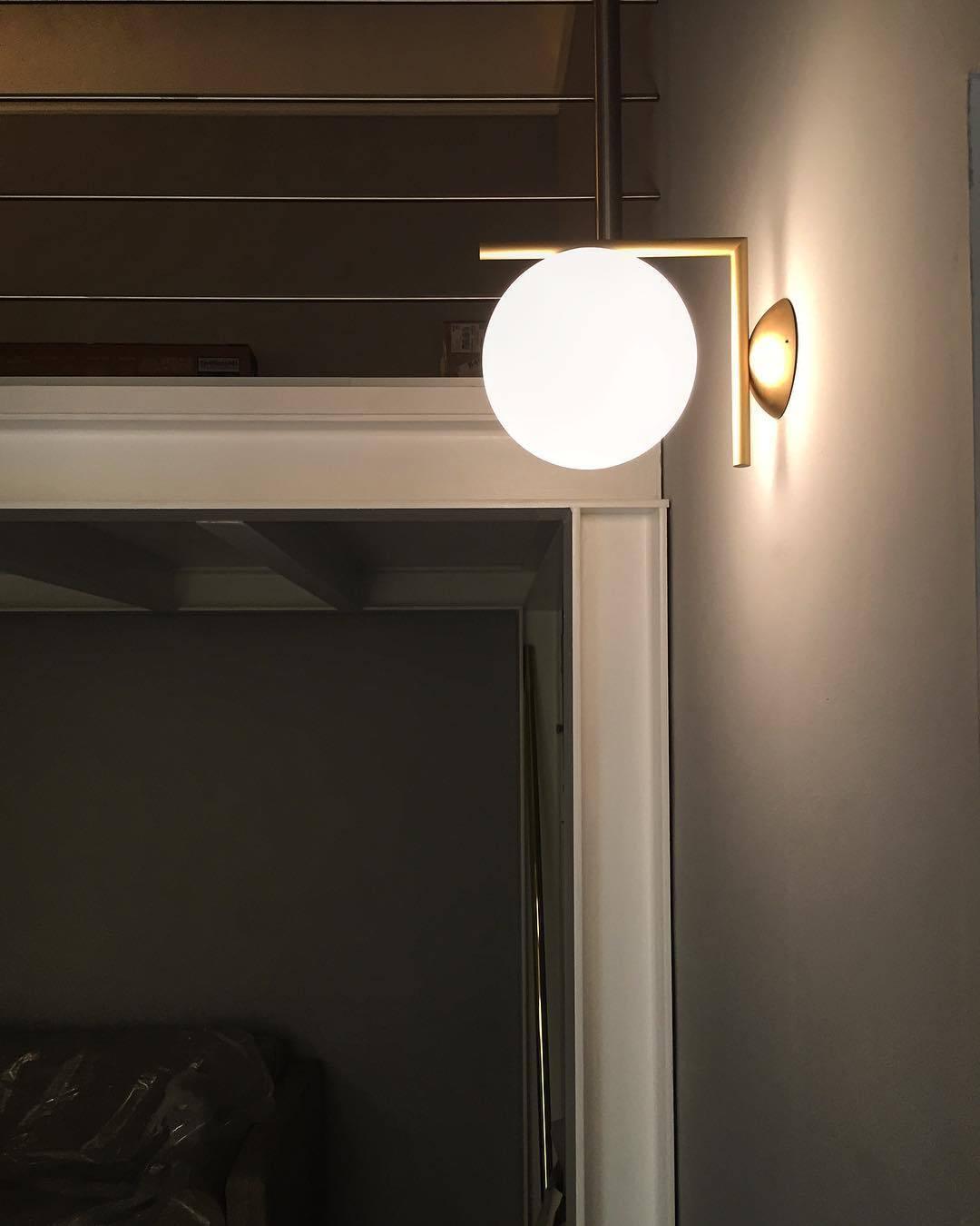 Blown Glass Opal Glass Wall Lamp - Letslighting