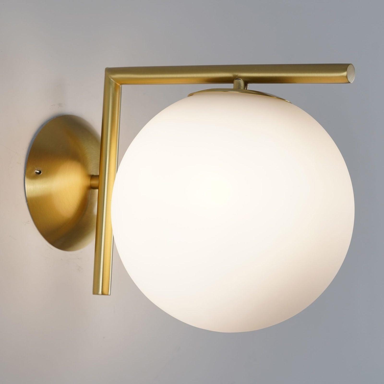 Blown Glass Opal Glass Wall Lamp - Letslighting
