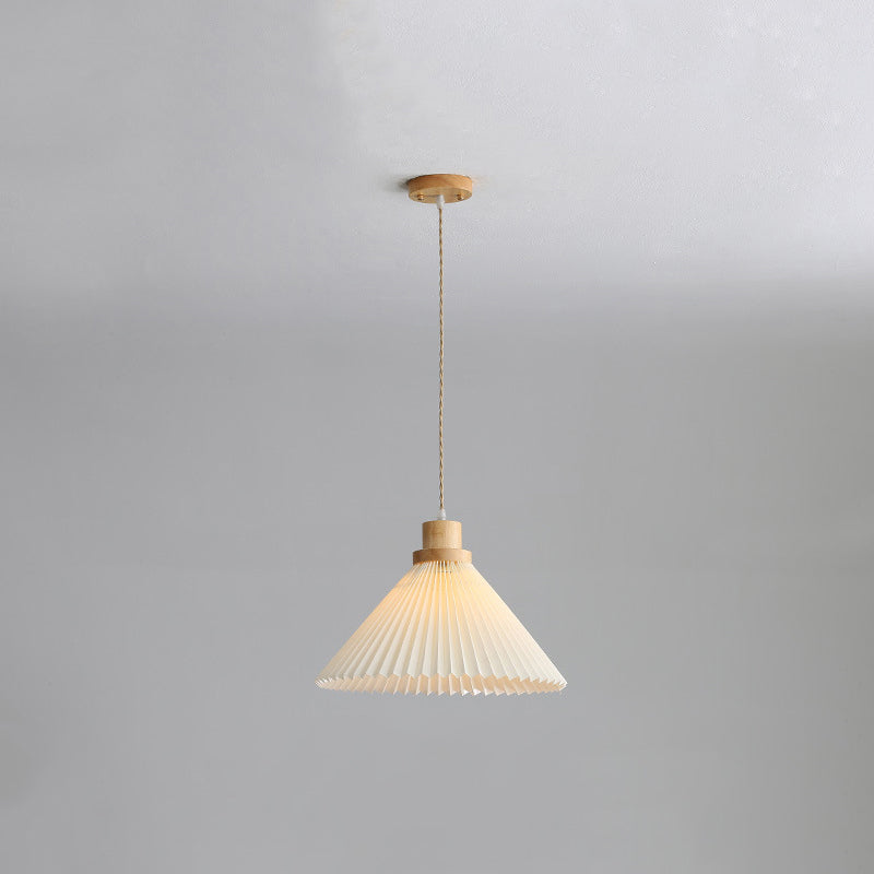 Muto Arte Paraguas Madera/PVC Lámpara Colgante Beige
