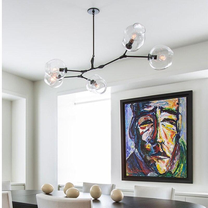 Valentina Diseño Molecular Bola Metal/Vidrio Lámpara Colgante Negra/Doroda
