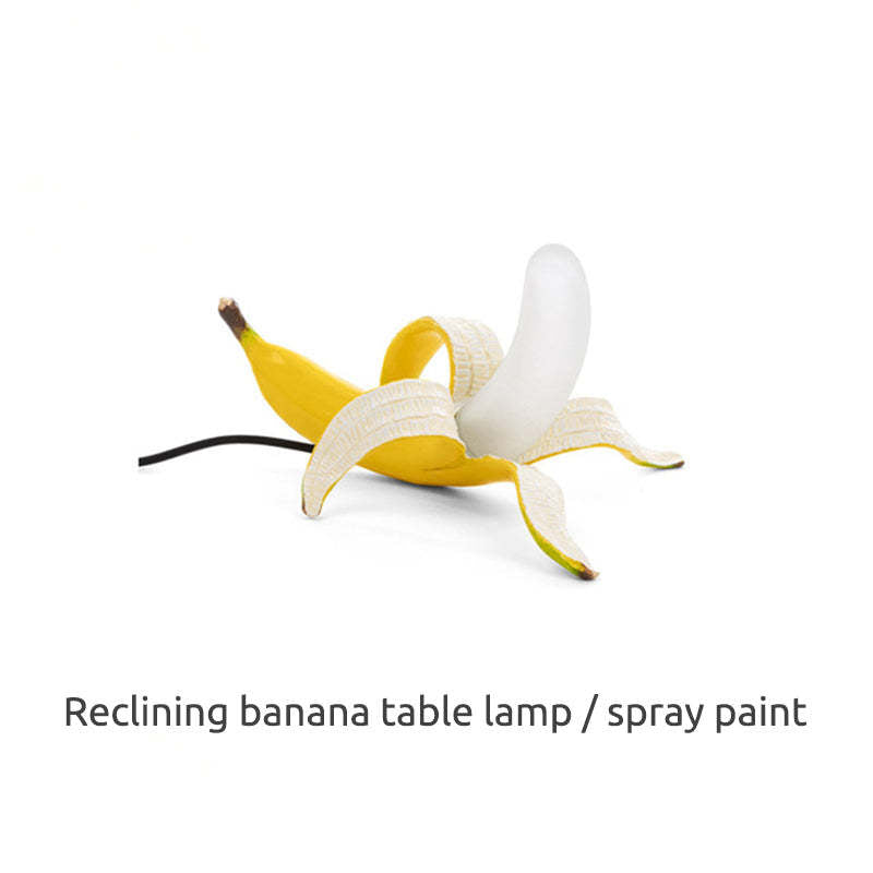 Arisha Diseña Moderna Plátano Lámpara de Mesa Dorada/Amarilla