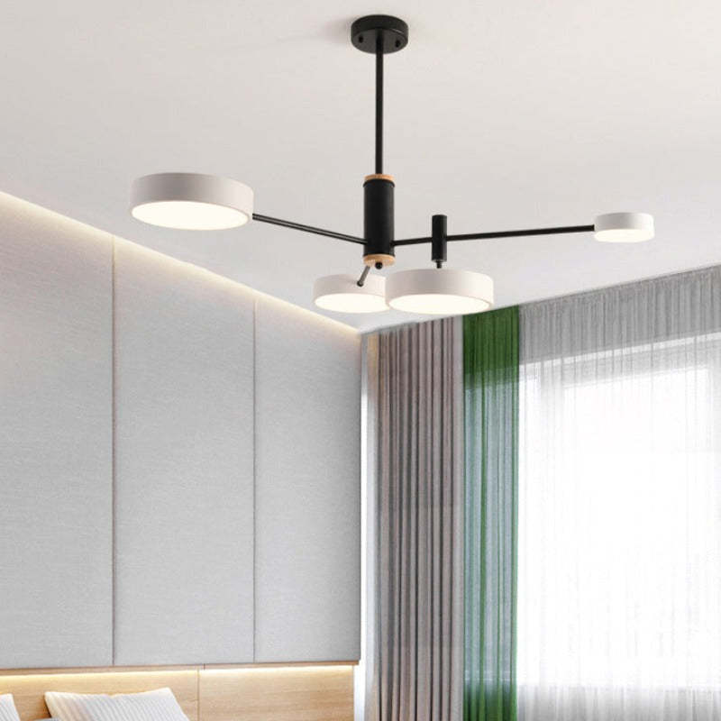 Arisha Moderna Bifurcado Metal/Madera Lámpara Colgante Dorada/Blanca/Gris