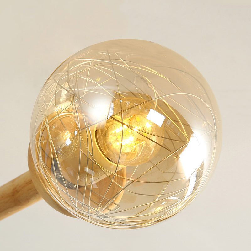 Muto Diseño Geométrica Lámpara de Techo Madera