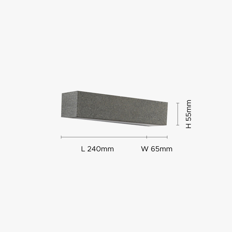 Edge Moderno Rectangular Metal/Acrílico LED Aplique de Pared Exterior Negro/Blanco