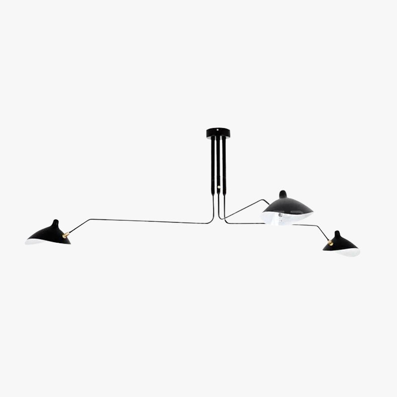 Arisha Industrial Irregular Metal Lámpara Colgante Negra