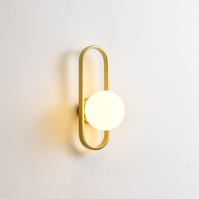 Valentina Moderno Bola Metal Aplique de Pared Dorado/Negro