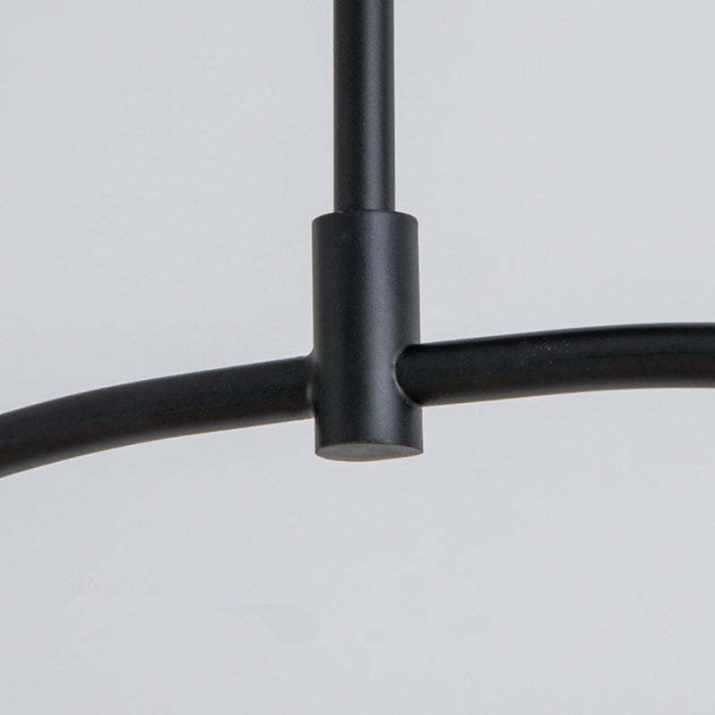 Avi Minimalista Lineal Metal Lámpara Colgante Negra