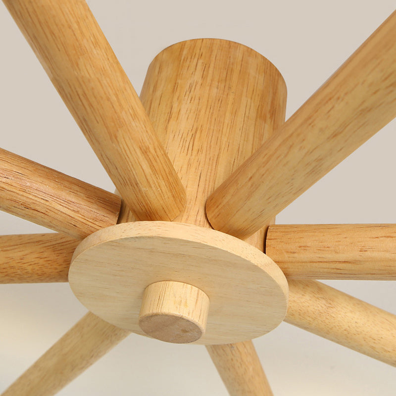 Muto Nórdica Bolas Vidrio LED Lámpara de Techo Madera