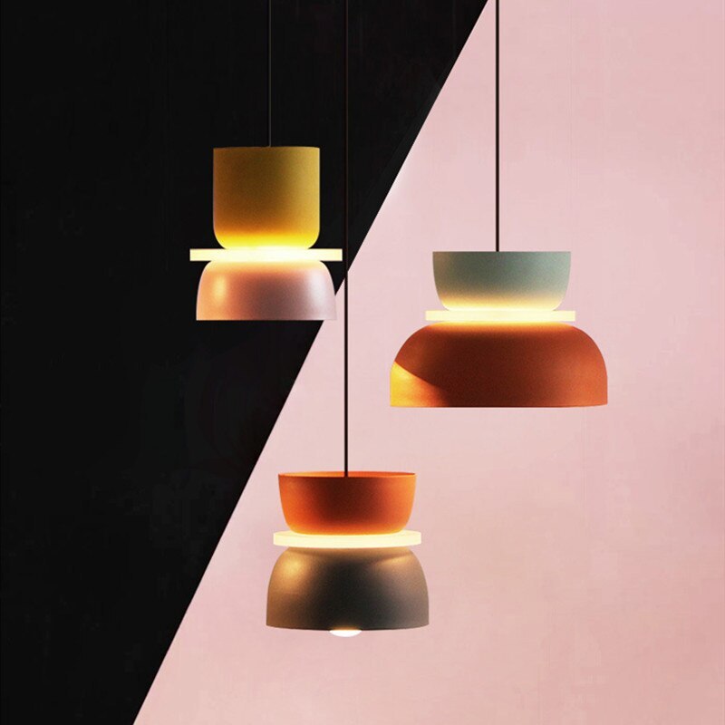 Valentina Moderna Domo LED Metal Lámpara Colgante Multicolor