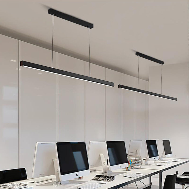Arisha Minimalista lineal Metal/Madera Lámparas Colgantes Negra/Blanca