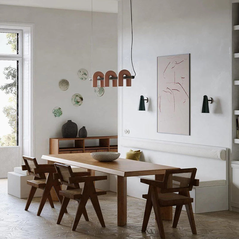 Arisha Lámpara Colgante Moderna Lineal Diseño Metal Negra/Gris/Azul