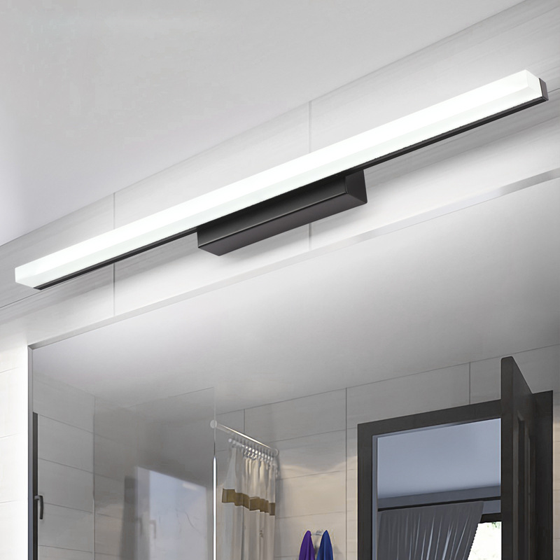 Arisha Moderno Mininalista Lineal Metal Aplique de Pared Negro/Cromo