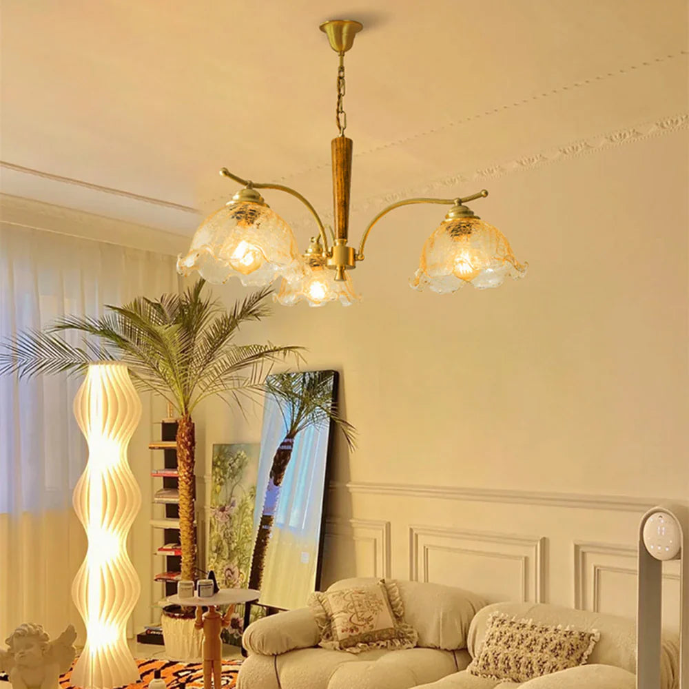 Arisha Retro LED Metal/Madera Lámparas de Araña Dormitorio/ Salón