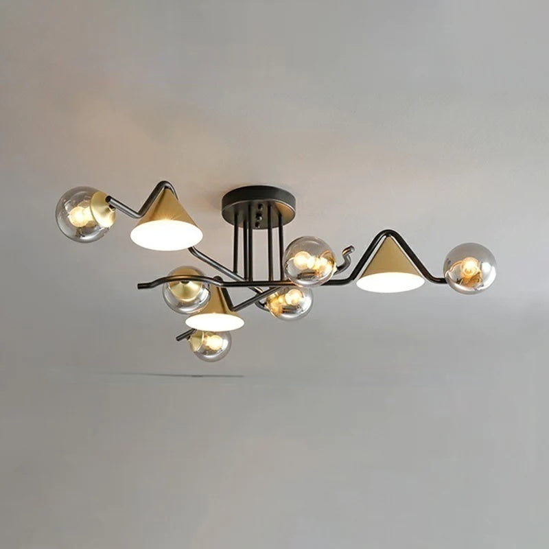 Arisha Inusual LED Lámpara de Techo Metal/Vidrio Dormitorio/Salón