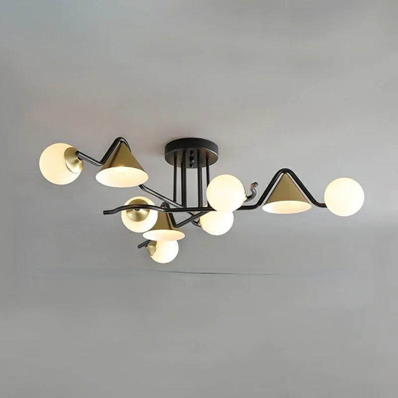 Arisha Inusual LED Lámpara de Techo Metal/Vidrio Dormitorio/Salón
