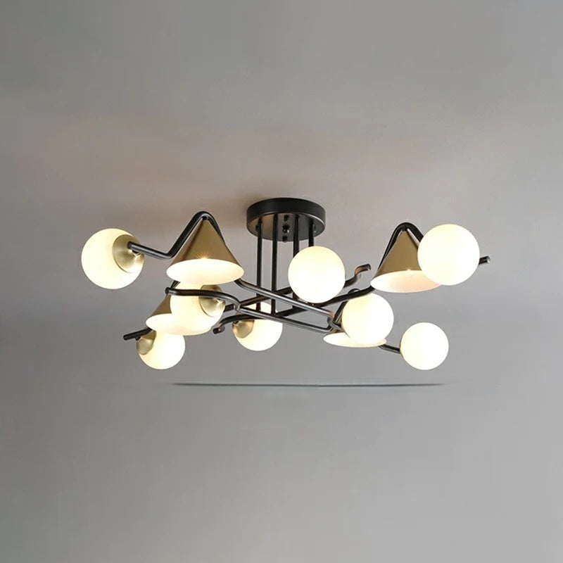 Arisha Inusual LED Lámpara de Techo Metal/Vidrio Dormitorio/Salón