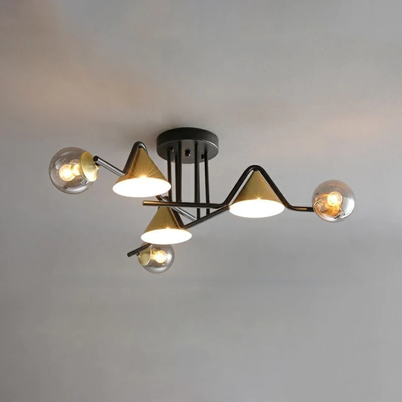 Arisha Inusual LED Lámpara de Techo Metal/Vidrio Dormitorio/Salón
