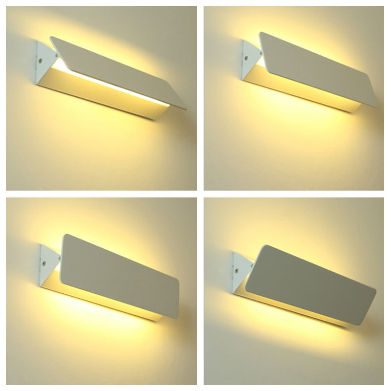 Ray Moderno LED Rectangular Aplique de Pared Interior Blanco