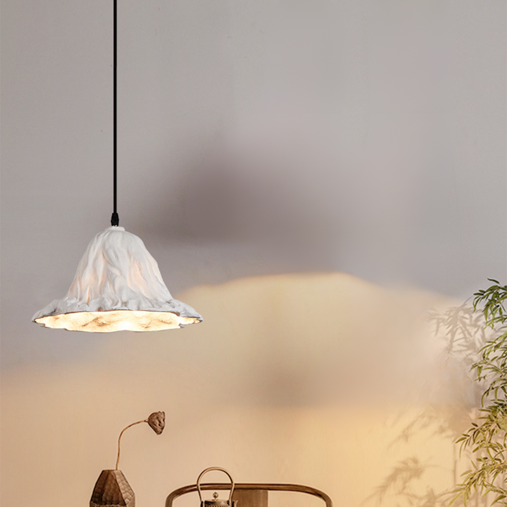 Ritta Loto Artística LED Lámpara Colgante Resina Comedor