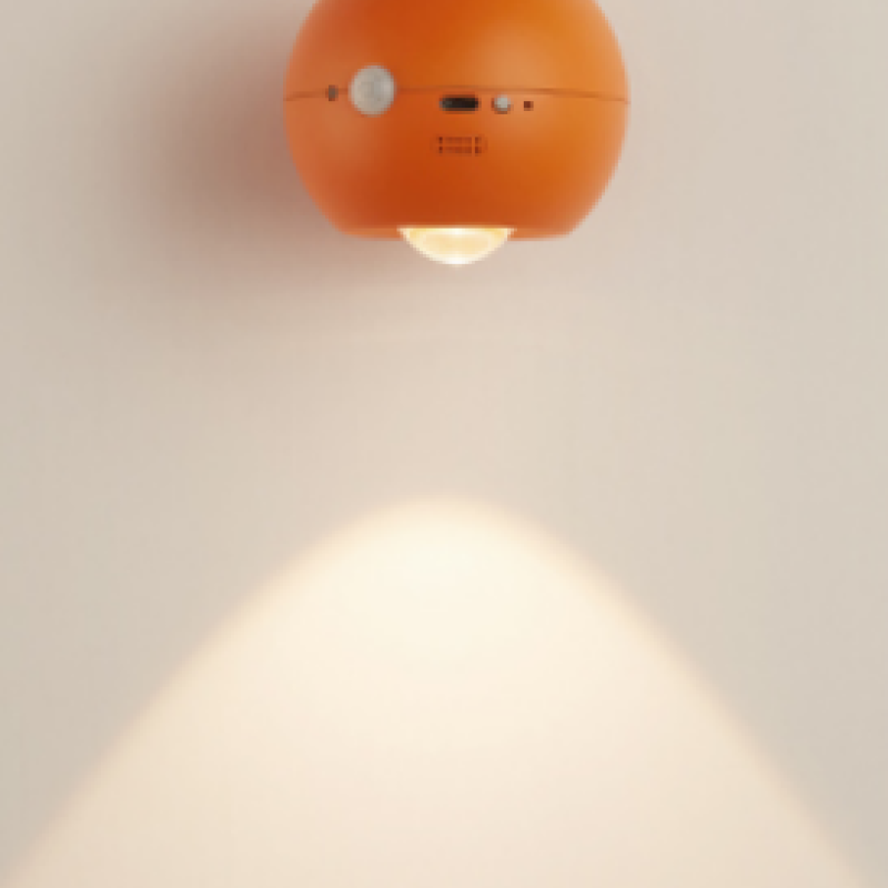 Modern Minimalita Bola Aplique de Pared Marrón/Gris/Naranja